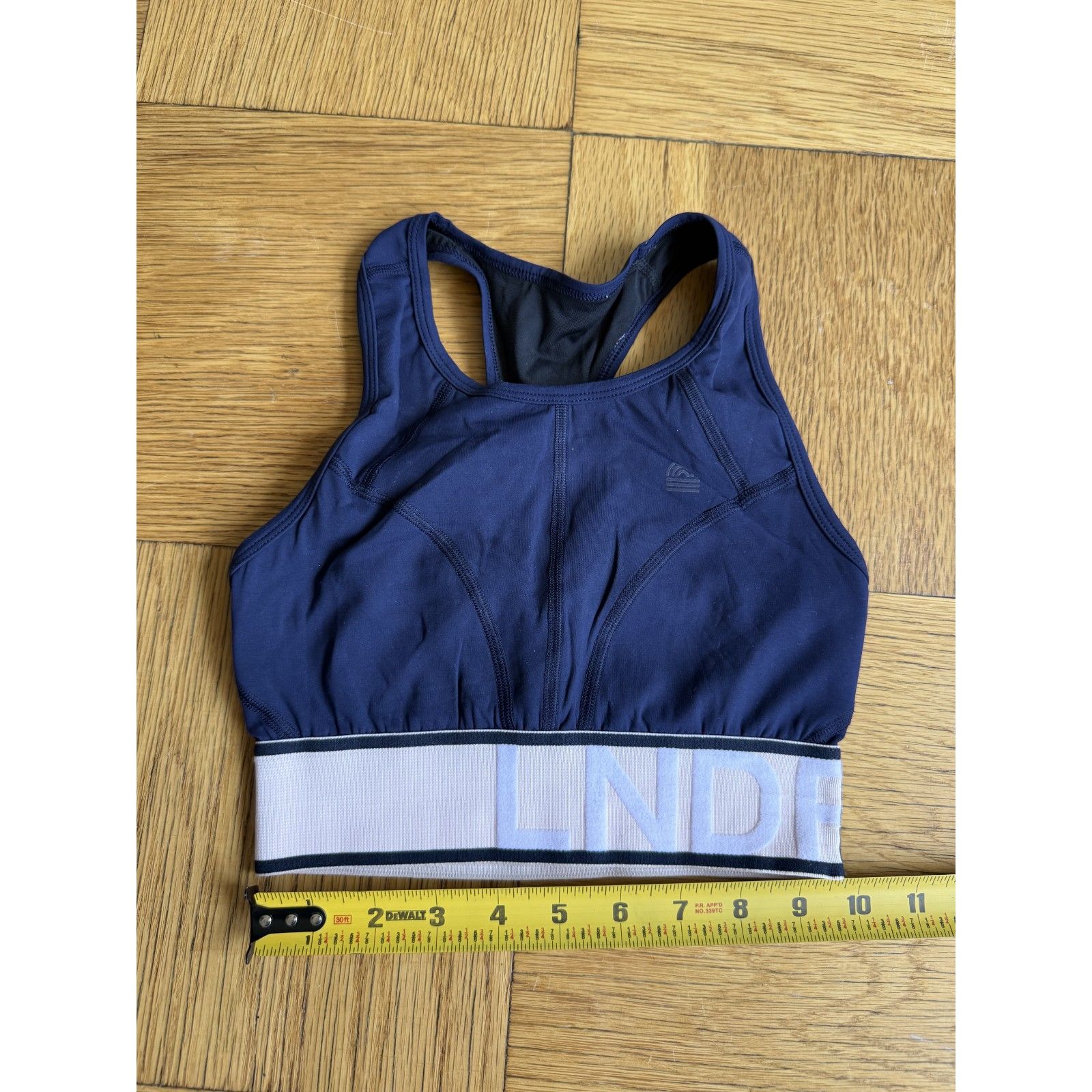 Lndr Nwot $111 Marvel Medium Support Sports Bra/Crop Top Navy/Pink, Size Xs — image 8 of 8